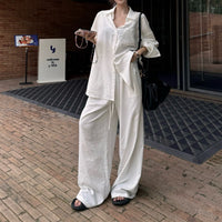 Summer Wide-leg Pants Casual Pants Fashion Two-piece Set
