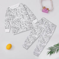 Girls Sketch Coloring Comfortable DIY Hand-painted Graffiti Suit