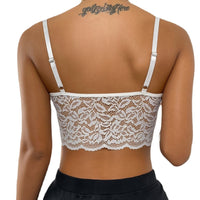 Ins Women's New Solid Color Stitching Sexy Lace Vest