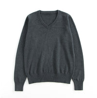 School-supplied Dark Gray Long-sleeve Knit Top