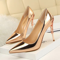 Fashion Metal Heel Women's Shoes Stiletto High Heel
