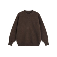 Laid-back Versatile Loose-fitting Knit Sweater For Teens And Young Adults