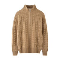 Versatile Casual Half-Neck Thermal Sweater In Pure Cashmere