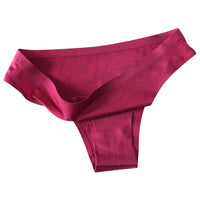 Underwear Women's Ice Silk Seamless Low Waist  One Piece Large Size Cotton Briefs