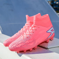 Turf Soccer Shoes Men's High-top Plus Size Football Shoes