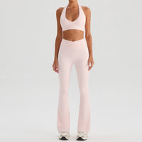Yoga Sports Halter Bra And Tennis Skirt Two-Piece Set Outdoor Running Fitness Outfit Long And Short Pants Set