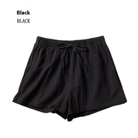 Women's Cotton And Linen Shorts Loose Slimming Korean Style Three Points