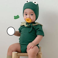 Baby Frog Triangle Bag Fart Romper Two-piece Suit