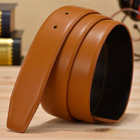 Headless Two-layer Leather Belt Body Caviar Leather