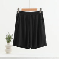 Pocket Shorts For Women, Summer Outerwear, High-waisted, Vertical Stripe Jacquard