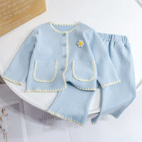 Girls Spring And Autumn Fashion Two-piece Set