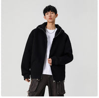 Solid Color Cardigan Sweatshirt Men's Coat