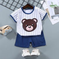 Boy's Summer Cotton Short Sleeve Suit