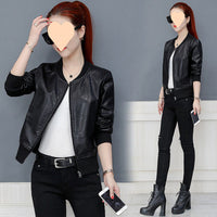 Autumn And Winter New Korean Version Loose Baseball Jacket Leather Cardigan