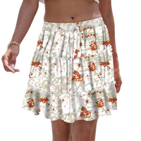 Women's Fashion Stitching Floral Skirt