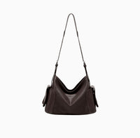 Large, Genuine Leather Crossbody Bag With Dual Handles