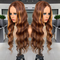 Closure Big Wave Pick Color Bob Real Wig Headgear