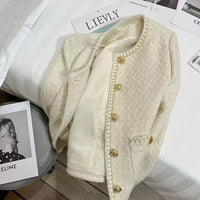 Chanel-style Women's French Socialite Tweed Casual Jacket