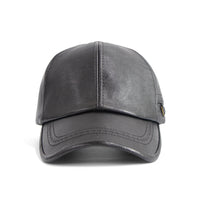 Spring Autumn PU Leather Baseball Cap Fashionable Simple Snapback Hat For Men
