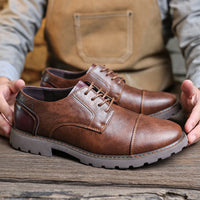 British Style Retro Casual Leather Shoes Men's Casual