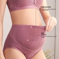 Pregnant Women's Underpants Pregnancy High Waist Belly Support Pure Cotton