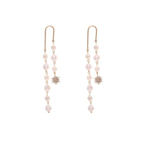 European And American Style Long Tassel Pearl Chain Earrings