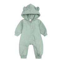 Baby Fashion Simple Solid Color Thick Jumpsuit