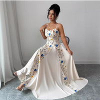Womens Casual Minimalist Floral Halter Dress