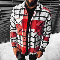 Velvet Padded Shirt 3D Digital Printing Geometric Lapel