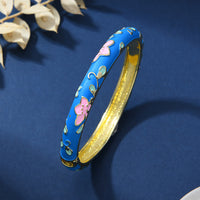 Chinese-style Enamel Bracelet For Women Light Luxury Niche Design Retro Style Jewelry