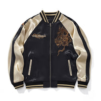 Mens Loose Fit Polyester Embroidered Chinese Style Jacket