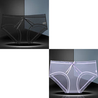Full Transparent Panties Women's Mesh Lace Mid-waist Large Size