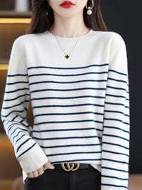 Autumn And Winter Women's Wool Sweater New Fashion Round Neck Inner Wear