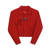 Chinese Retro Style Red Jacket Fashionable Men And Women