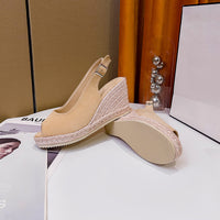 Summer Sponge Cake-Style Thick-Soled Waterproof Platform High-Heel Fashionable Cross-Strap Buckle Sandals For Women