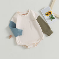 Baby Long Sleeved Round Neck Jumpsuit