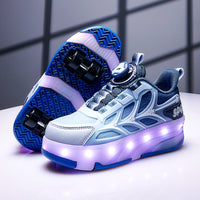 Four-Wheel Childrens Flashing Mesh Roller Skates