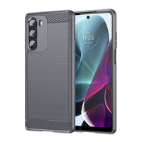 For Moto G20 Phone Case Brushed Carbon Fiber Protective Cover