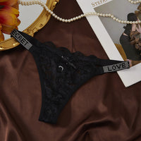 Lace Sexy Panties For Women Fashionably Embellished With Hot-fix Crystals