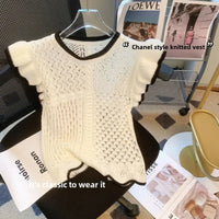 Sweet And Spicy Top Women's Flounced Sleeve Sweater
