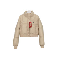 Female Big Fur Collar Puffer Jacket Coat
