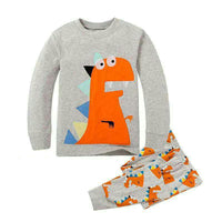 Cartoon Cute Animal Pattern Boy Cotton Long-sleeved Pajamas