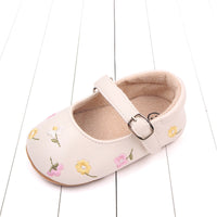 Baby Girl Soft Bottom Embroidered Flower Breathable Toddler Shoes