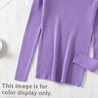 Petal Collar Knitted Off-shoulder Inner Bottoming Sweater