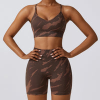 Camouflage Printing Seamless Yoga Suit