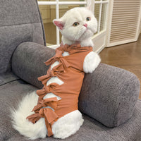 Lace-up Cat Sterilization Clothing Post-operation Polyester