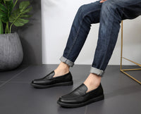 New Ultra-soft Men's Driving Casual Leather Korean Retro Slip-on Business Shoes