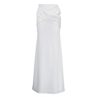 Womens Satin Cross-Design Skirt