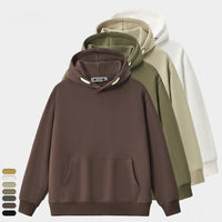 Autumn Trendy Korean Preppy Style Solid Color Pullover Hooded Loose Sweater Men