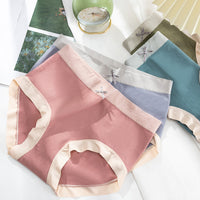 Ladies Seamless Panties Enlarged Briefs Mid-high Waist Bow Graphene Cotton Crotch